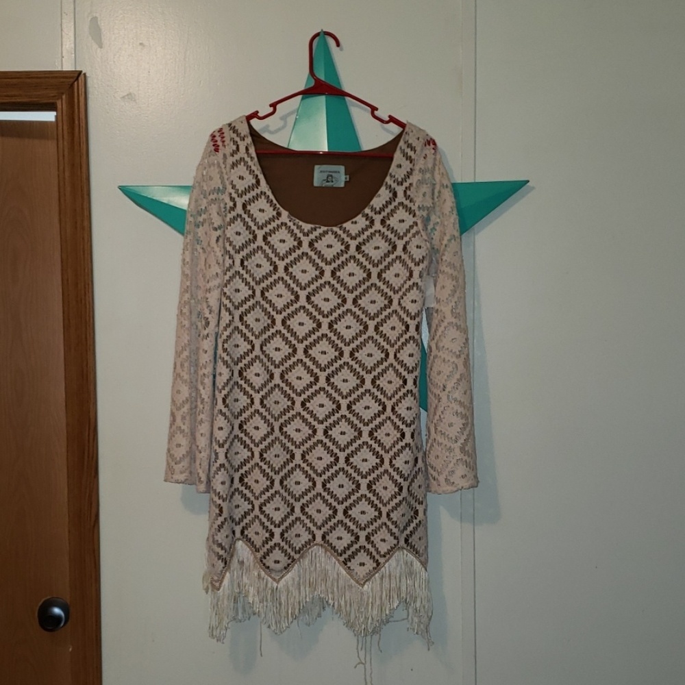 Lace and fringe dress